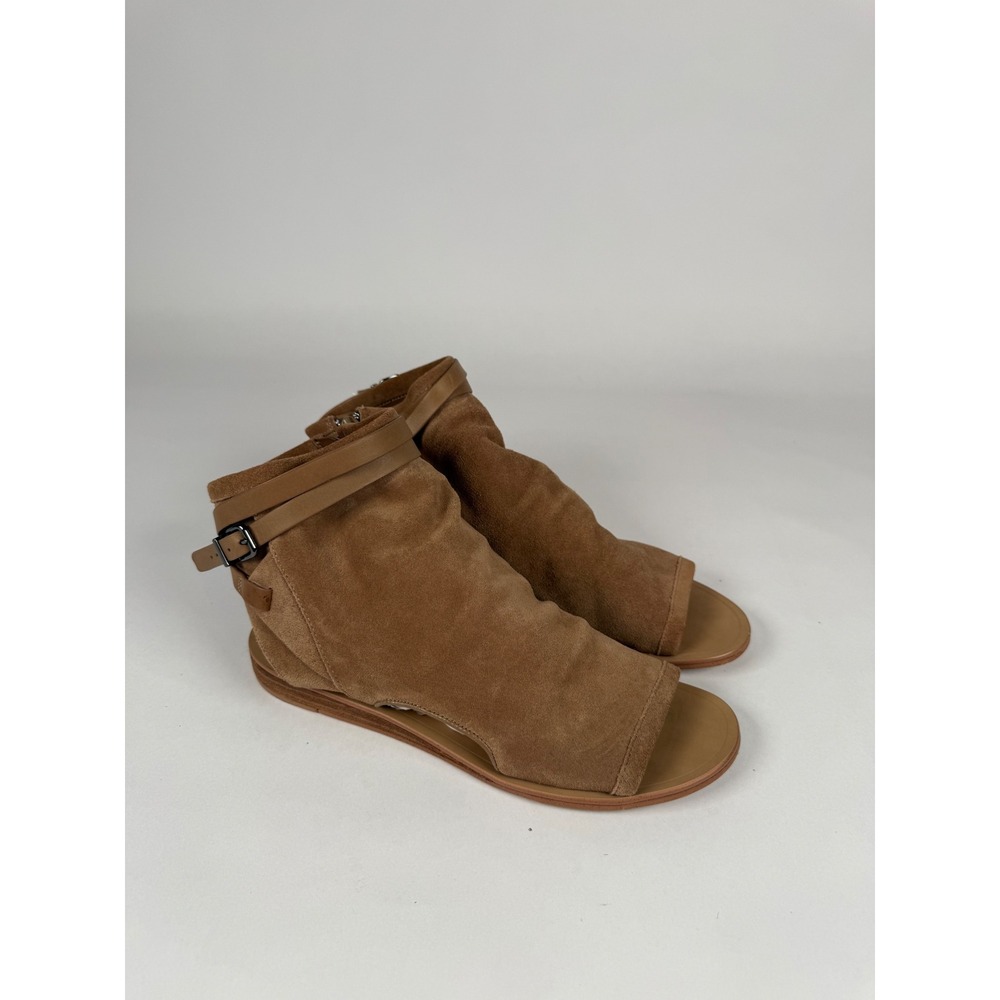 Gianni Bini Womens Brown Suede Open Toe Ankle Strap Flat Sandals Size‎ 8M